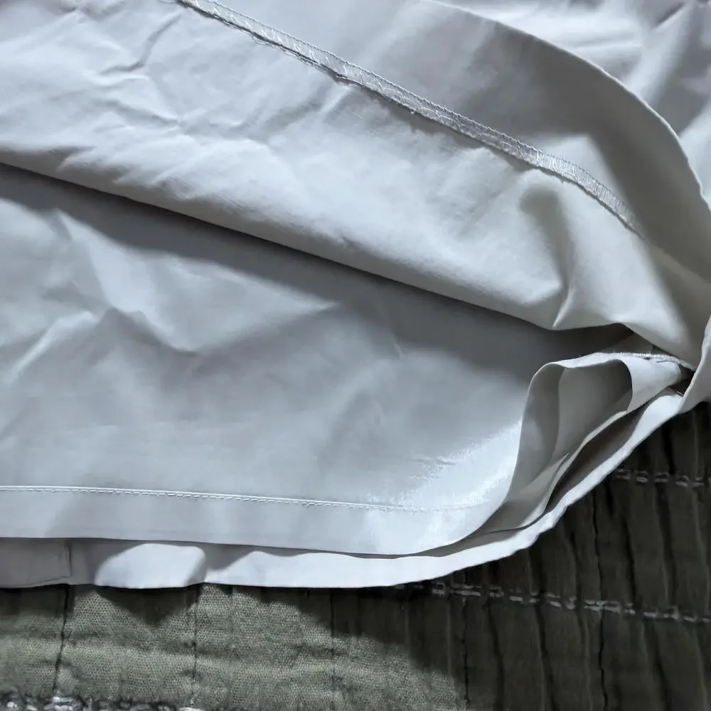 BANANA REPUBLIC Wms Size 12 Beige Stretch‎ Skirt with Bow Belt & Pockets Preppy